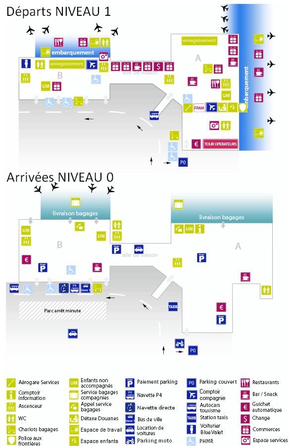 ramani ya Bordeaux airport