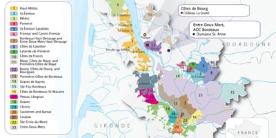 Ramani ya Bordeaux chateaux