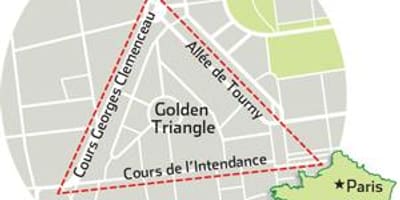 Ramani ya Bordeaux golden triangle 