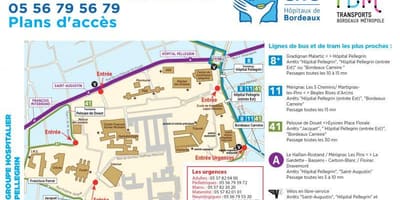 Ramani ya hospitali ya Bordeaux