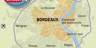Ramani ya Bordeaux kitongoji