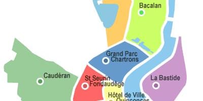 Ramani ya Bordeaux jirani