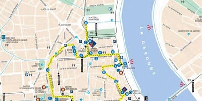 Ramani ya Bordeaux ziara ya kutembea