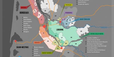Bordeaux mvinyo nchi ramani