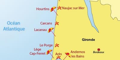 Ramani ya Bordeaux pwani