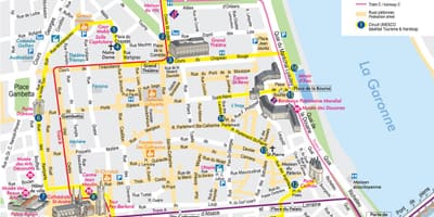 Ramani ya Bordeaux mahali