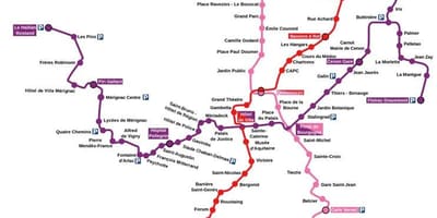Bordeaux metro ramani