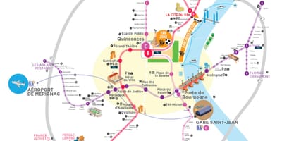 Bordeaux usafiri wa umma ramani