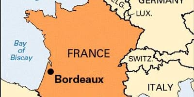 Bordeaux kwenye ramani